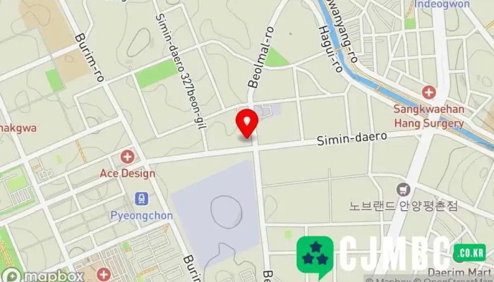 Audi Wibonmoteoseu Anyangjeonsijang 지도 - 안양시