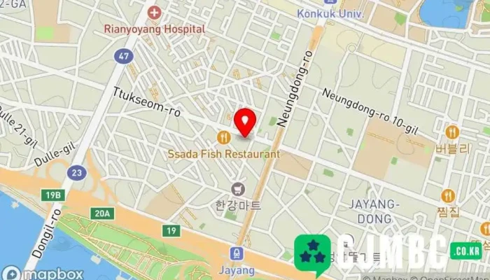 Beoningaedeu 지도 - 광진구