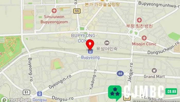 지도 부평 지하철역 에서 인천광역시