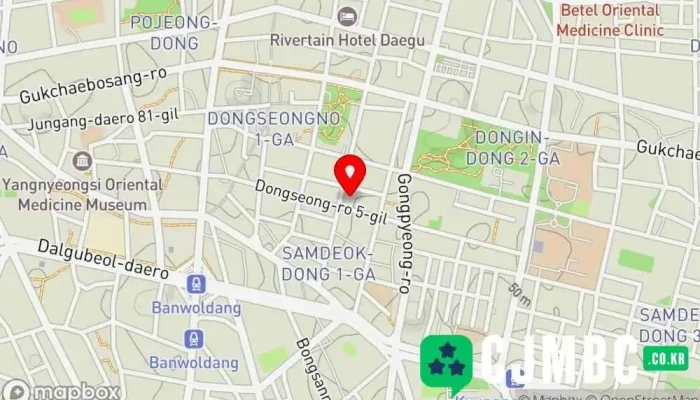 지도 동성로3길  에서 중구
