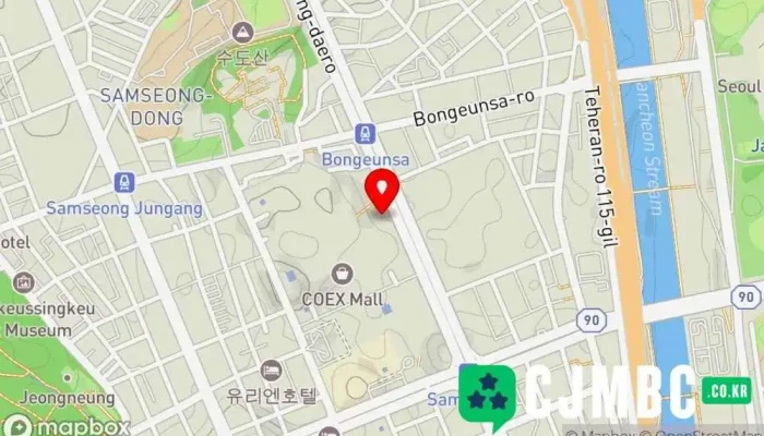 지도 강남스타일 동상 조각 에서 강남구