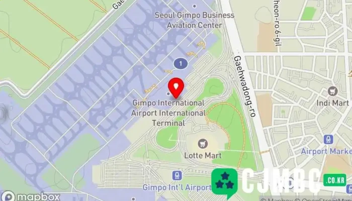 지도 김포국제공항 국제 공항, 공항 에서 강서구