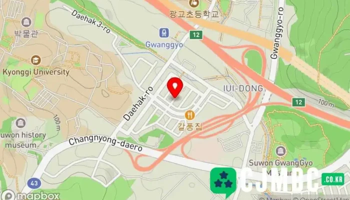 Gwanggyo Wideoseu Keompyuteo Gyeonggidaejeom 지도 - 수원시