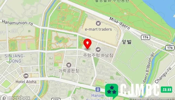 지도 Hanam City 시티 공원 에서 하남시