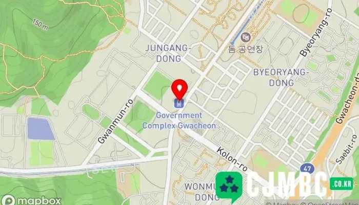 지도 정부과천청사 지하철역 에서 과천시