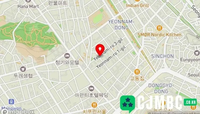 Jubeuraendeudi 지도 - 마포구