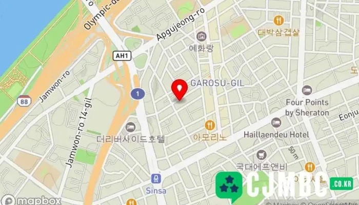 지도 스프링스트링스 가로수길 쇼룸 선글라스 판매점 에서 강남구