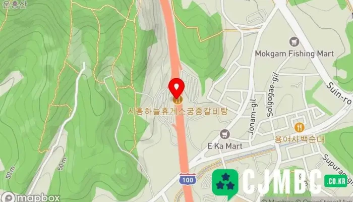 지도 시흥하늘휴게소 유료 도로 휴게소 에서 시흥시