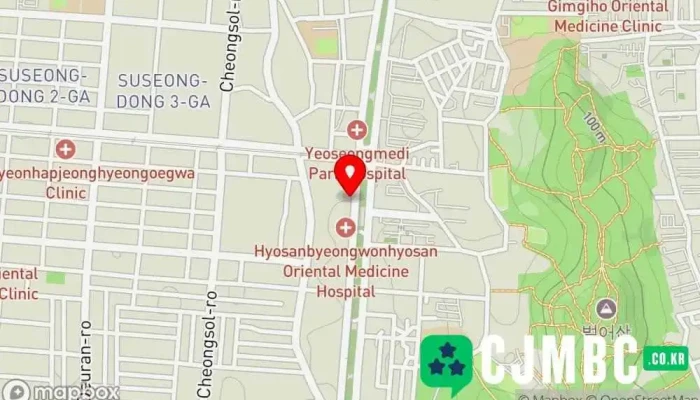 지도 수성구민운동장건너 버스 정류장 에서 대구광역시