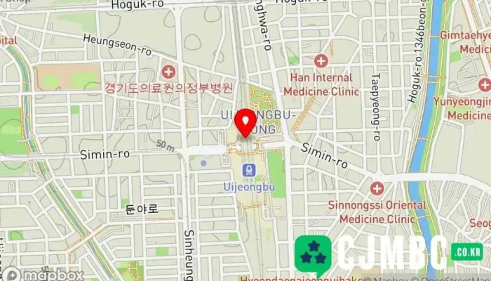 지도 의정부 지하철역 에서 의정부시